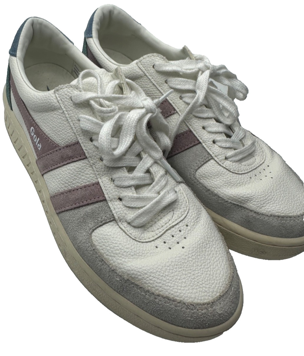 Gola Grand Slam Trident womens Sneakers White Leather US 9.5 Shoes Lace up